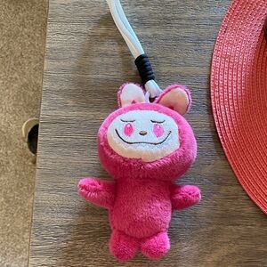 Labubu Pink Plush Keychain